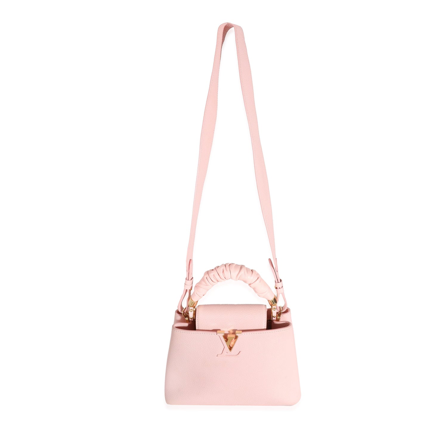 Louis Vuitton Bubble Gum Pink Taurillon Scrunchie Capucines BB
