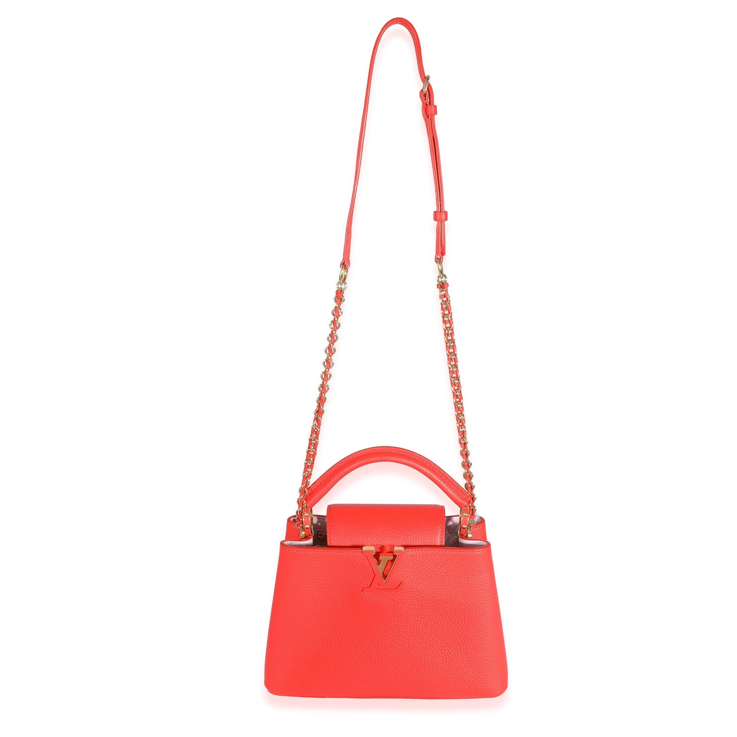 Luxury Women's Handbag | Louis Vuitton Tonic Orange Taurillon Capucines BB