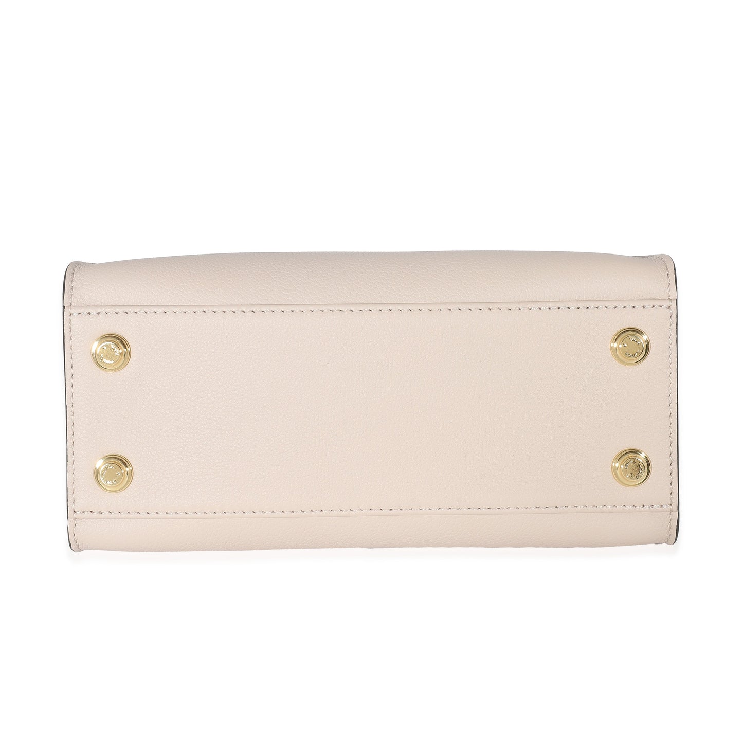 Luxury Women's Handbag | Louis Vuitton Greige Leather Monogram Canvas On My Side PM