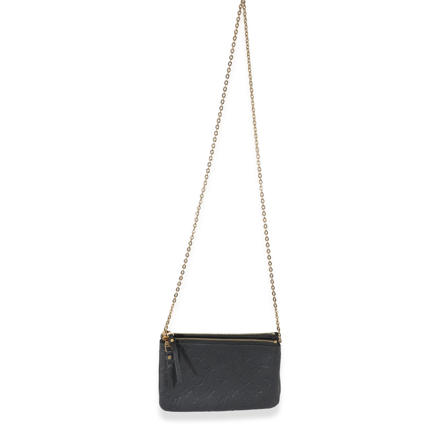 Designer Women's Crossbody Bag | Louis Vuitton Black Empreinte Double Zip Pochette