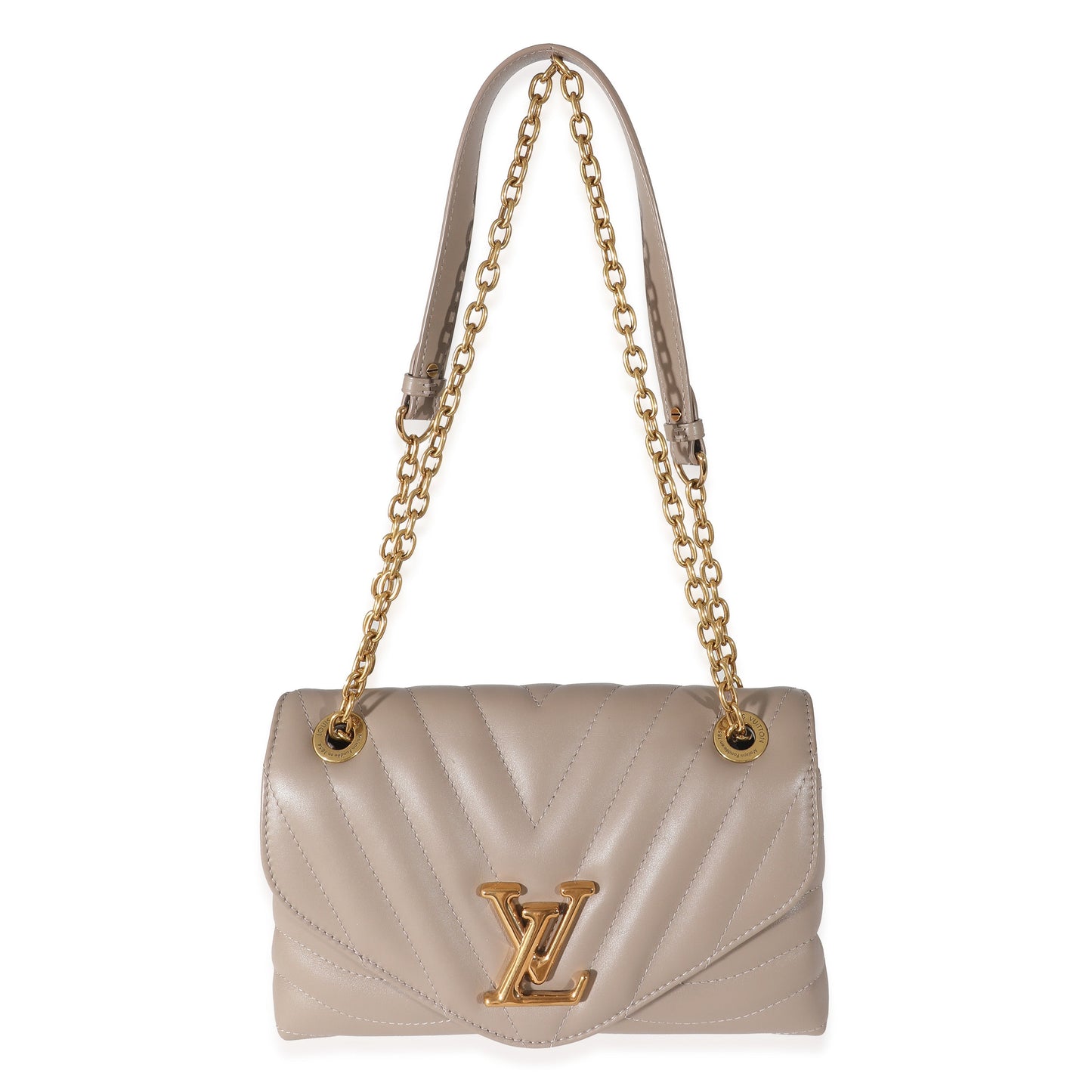 Luxury Women's Handbag | Louis Vuitton Taupe Calf Leather New Wave Chain MM