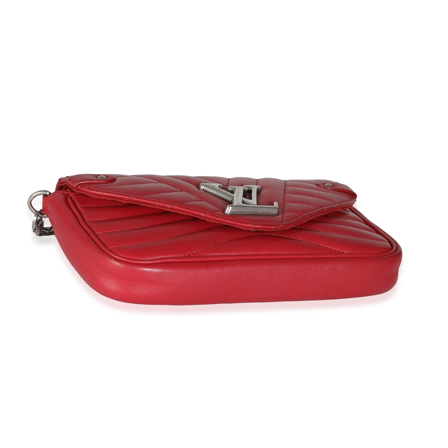 Designer Women's Crossbody Bag | Louis Vuitton Scarlet Calfskin New Wave Chain Pochette