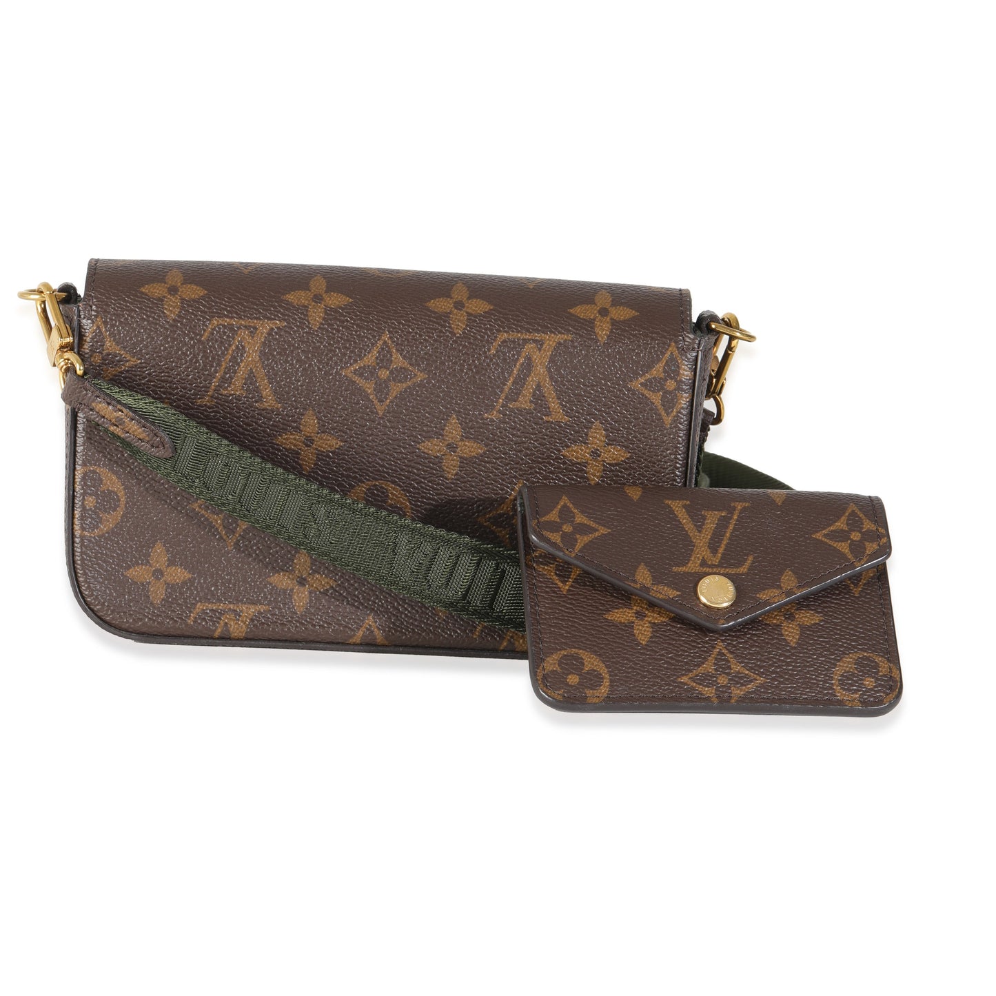 Designer Women's Crossbody Bag | Louis Vuitton Khaki Monogram Canvas Felicie Strap & Go