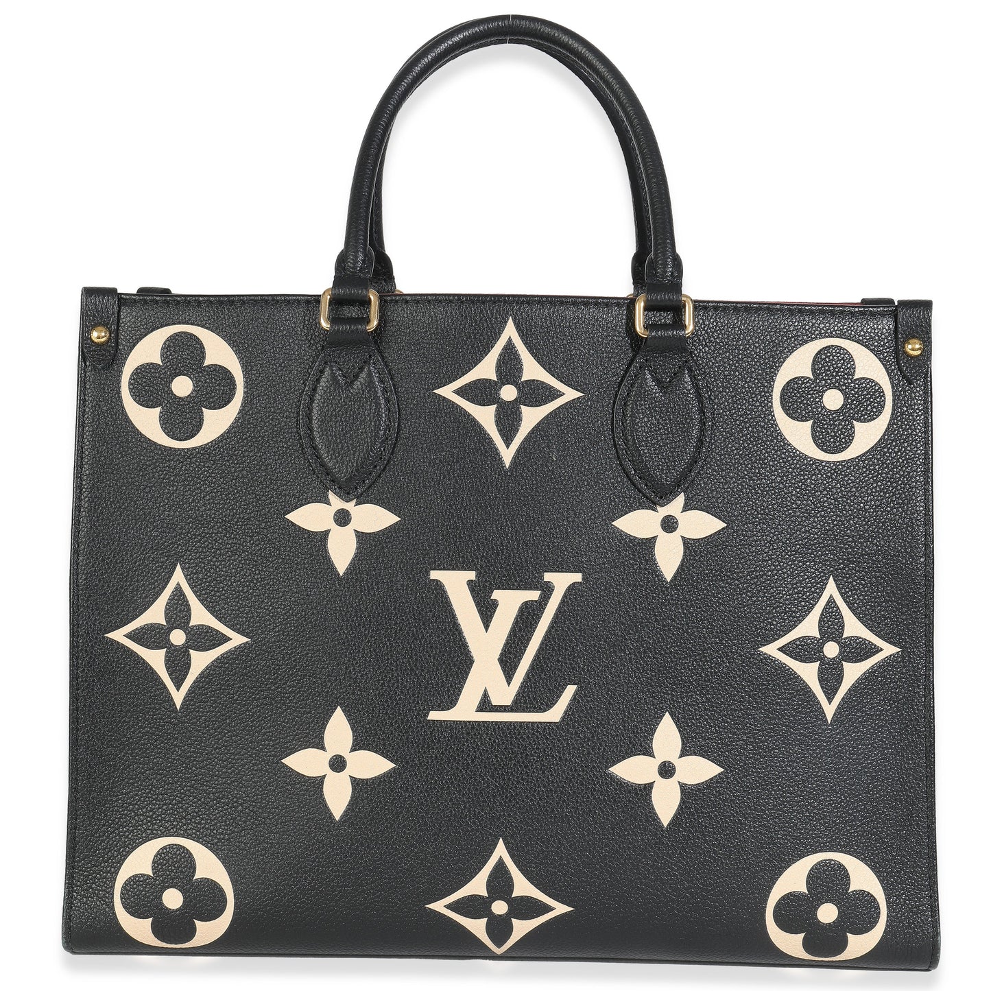 Louis Vuitton Black Cream Monogram Giant Bicolor Empreinte Onthego MM