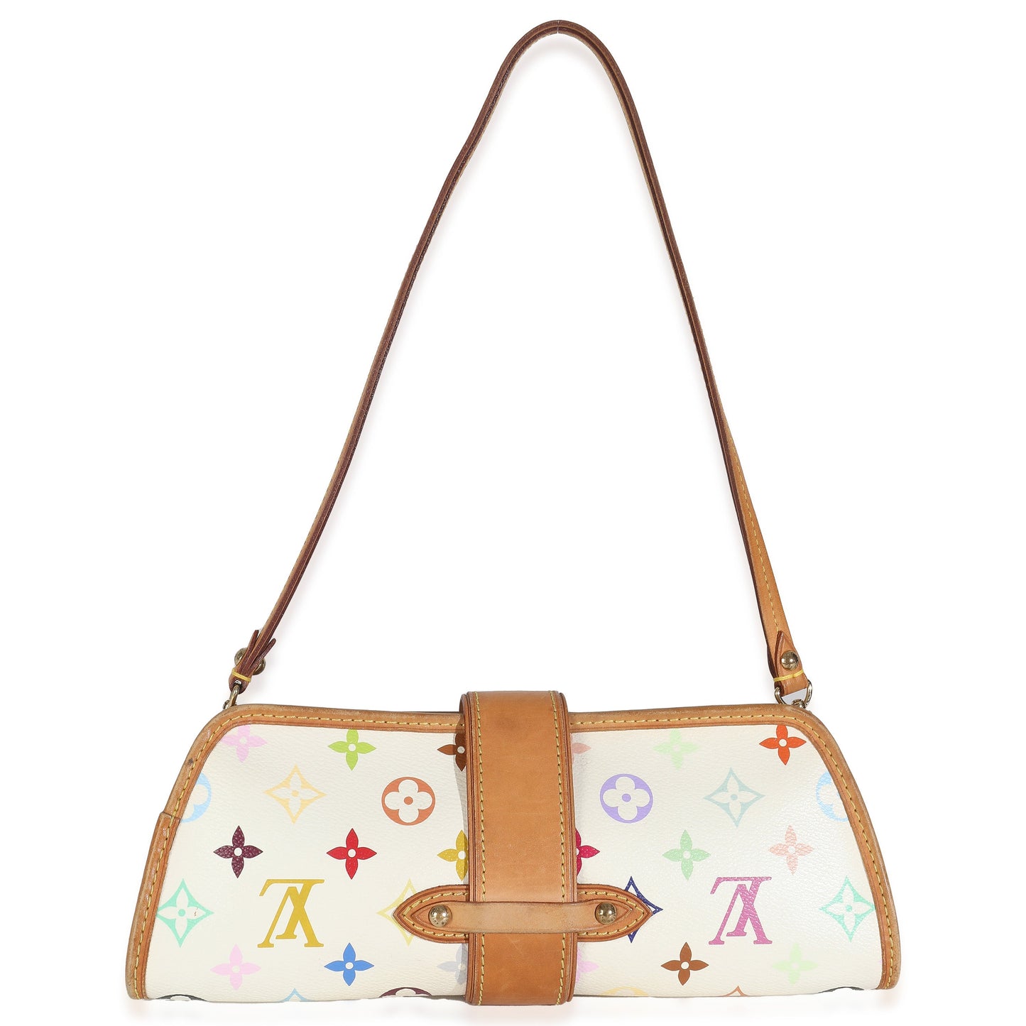Luxury Women's Handbag | Louis Vuitton White Monogram Multicolor Canvas Shirley