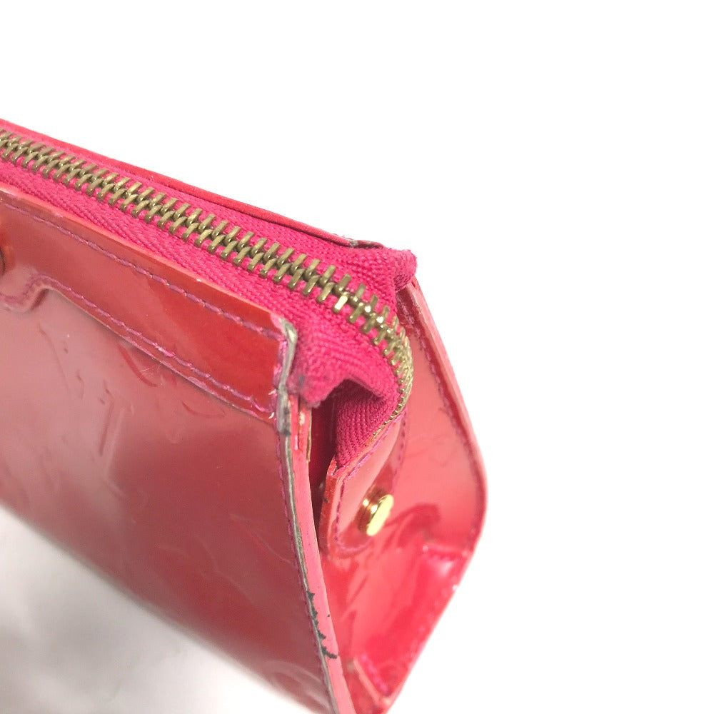 LOUIS VUITTON Pouch Patent leather pink Monogram Vernis Truth cosmetic Women