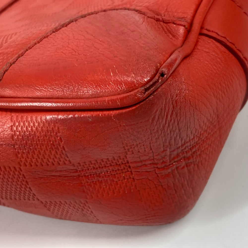 LOUIS VUITTON Business bag N41143 Damier Anfini Leather Red Damier Anfini Porto Document Voyage PDV mens
