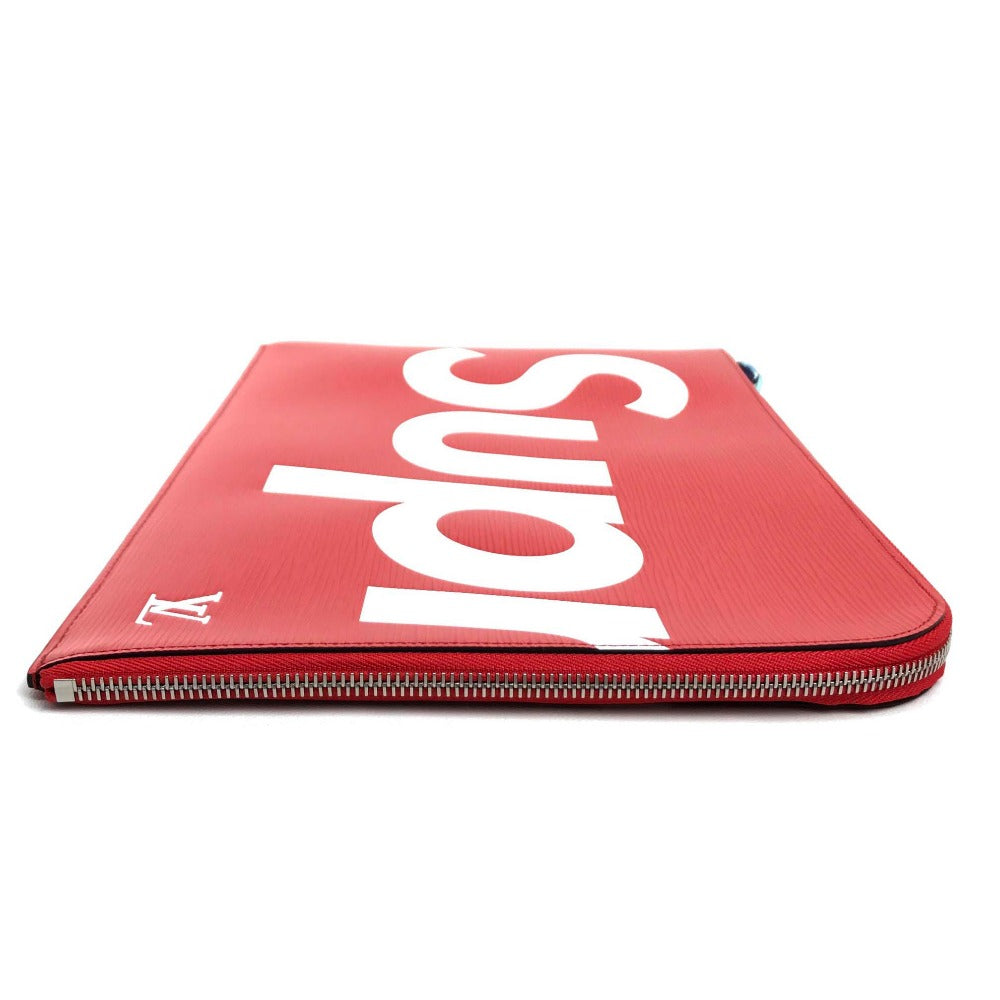 LOUIS VUITTON Clutch bag Epi Leather Red Louis Vuitton x Supreme Epi Pochette Joule GM unisex(Unisex)