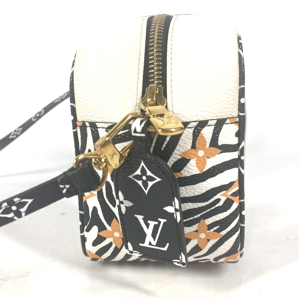 LOUIS VUITTON Shoulder Bag leather black monogram jungle Beach porch Women