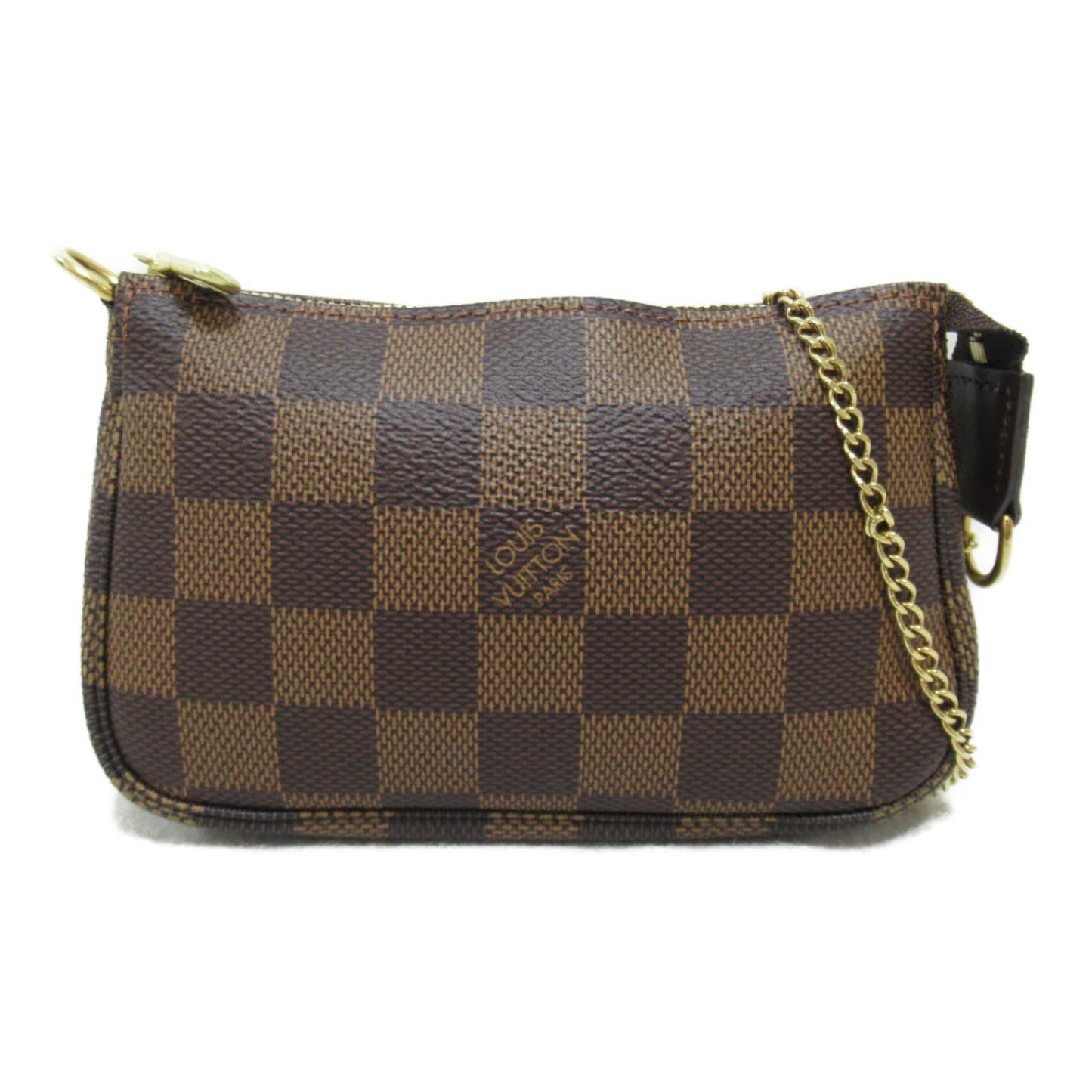 Louis Vuitton Mini Pochette Accessoires Damier Accessoires Pochette Bag PVC Linen Damiere Black N58009
