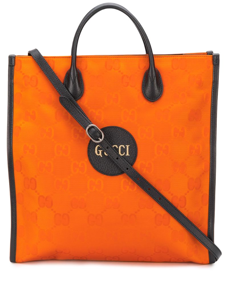 Gucci Nylon Leather Canvas Tote