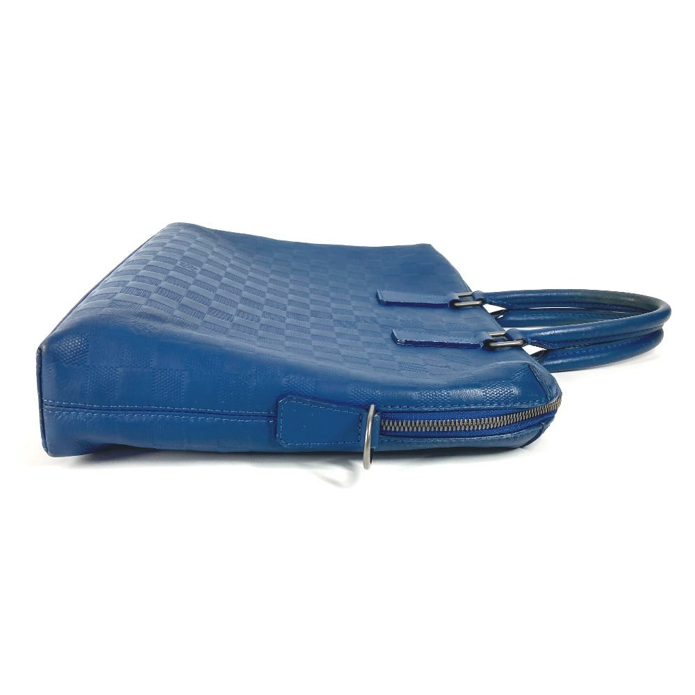 Luxury Women's Handbag | LOUIS VUITTON Business bag Damier Anfini Leather blue Damier Anfini Porto de Cumanjour PDJ mens
