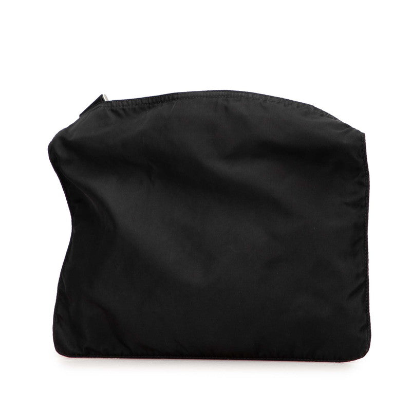 Prada Triangle Logo Plate Nylon Shoulder Bag