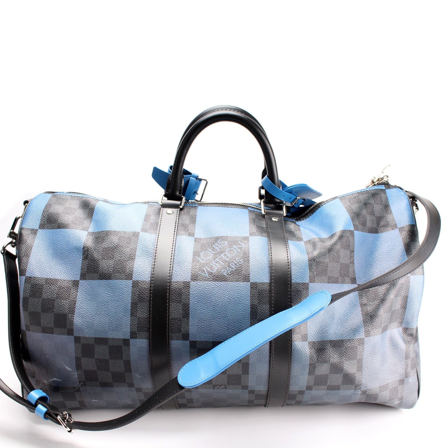 Louis Vuitton Keepall 50 Bandouliere Giant Blue Damier Graphite