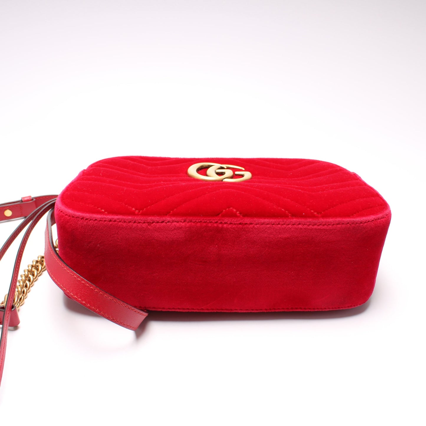 Gucci 447632 Marmont Small Velvet Camera Bag