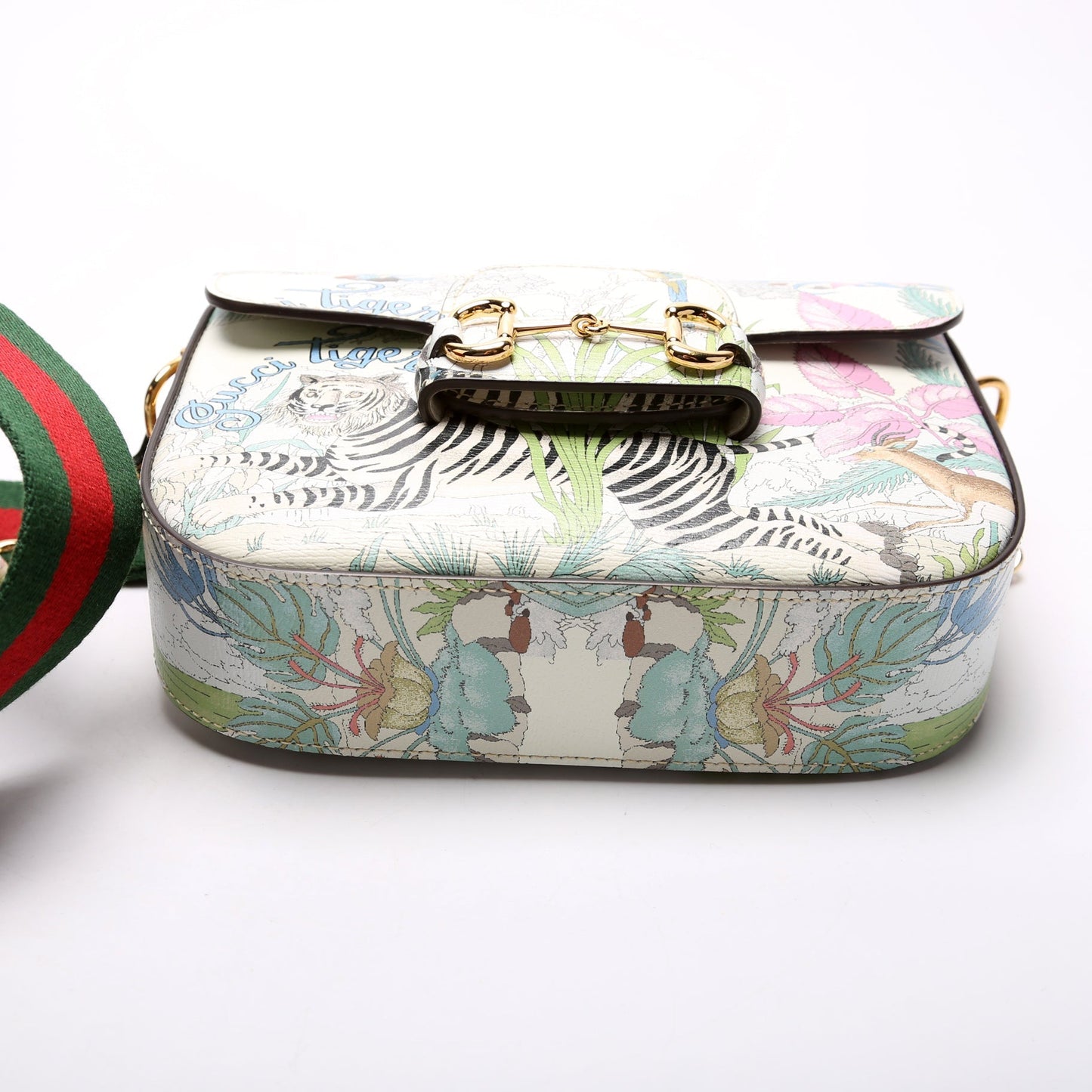 Gucci White Tiger 1955 Horsebit Mini Bag