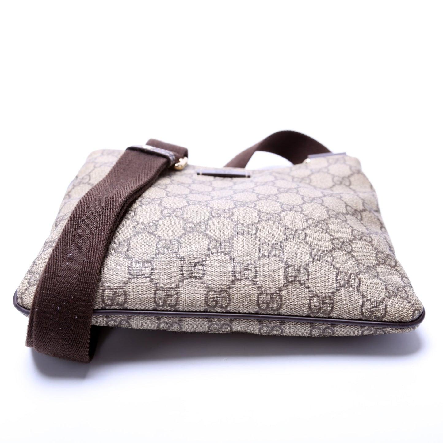 Gucci 201538 GG Supreme Flat Messenger Bag