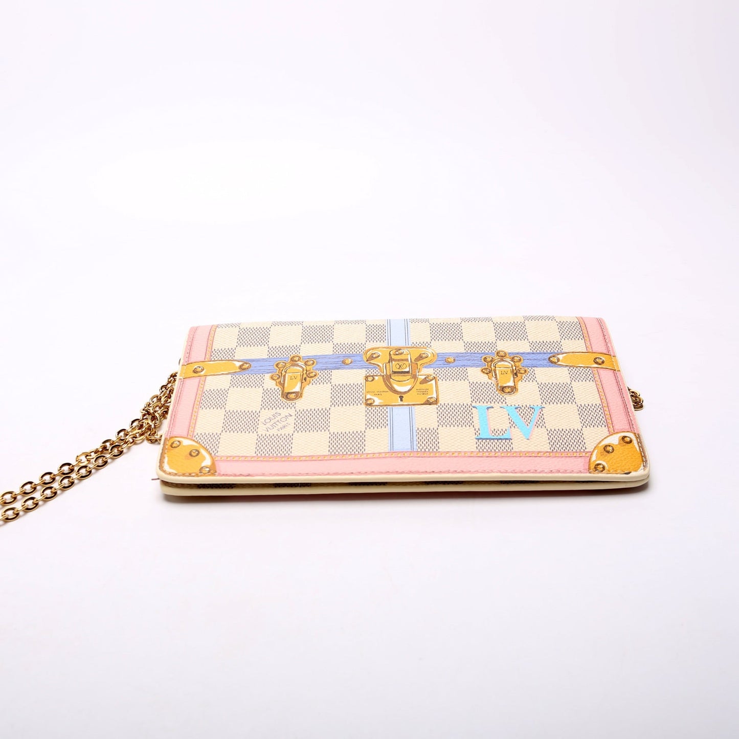 Louis Vuitton Pochette Weekend Summer Trunks Damier Azur