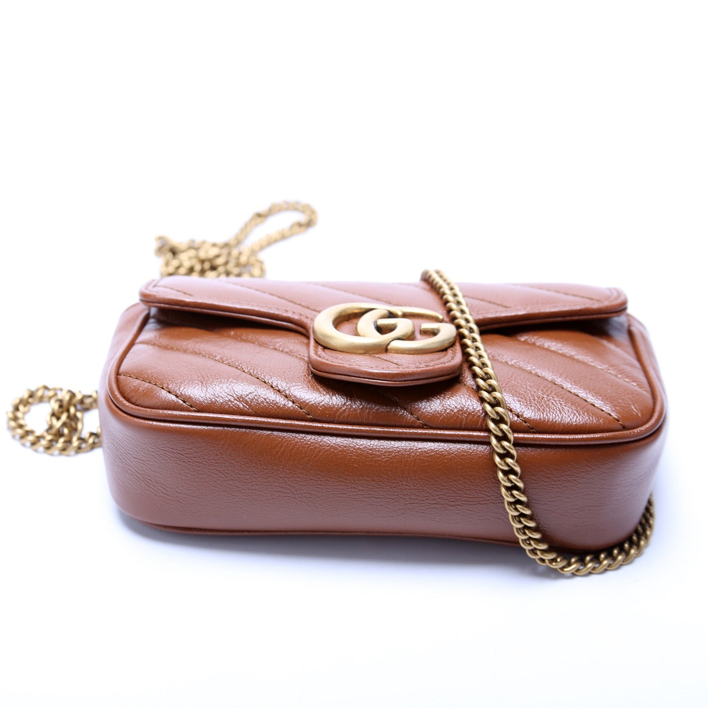 Gucci 476433 Marmont Leather Super Mini Flap Bag