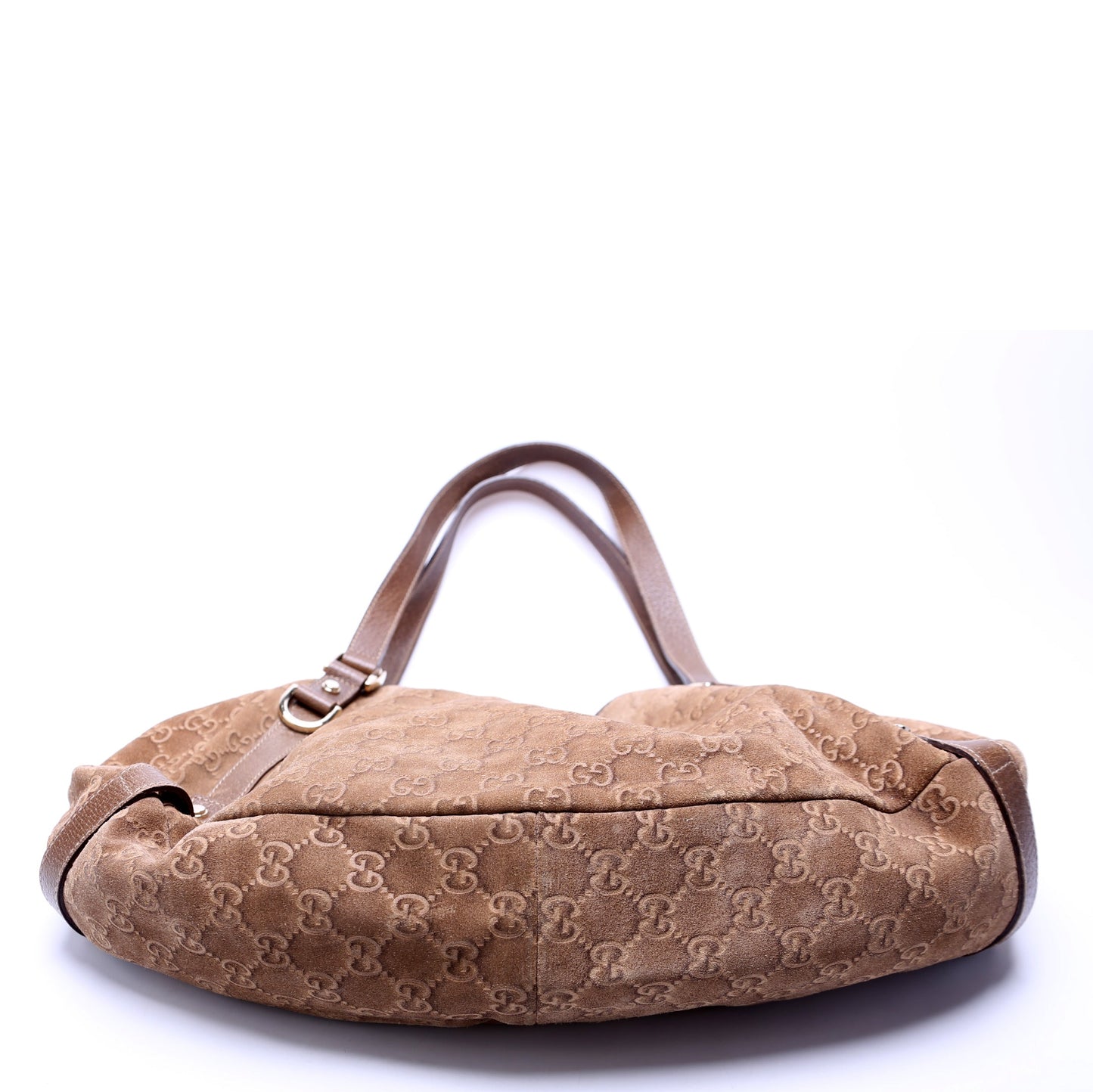 Gucci 130736 GG Suede Abbey Medium Bag