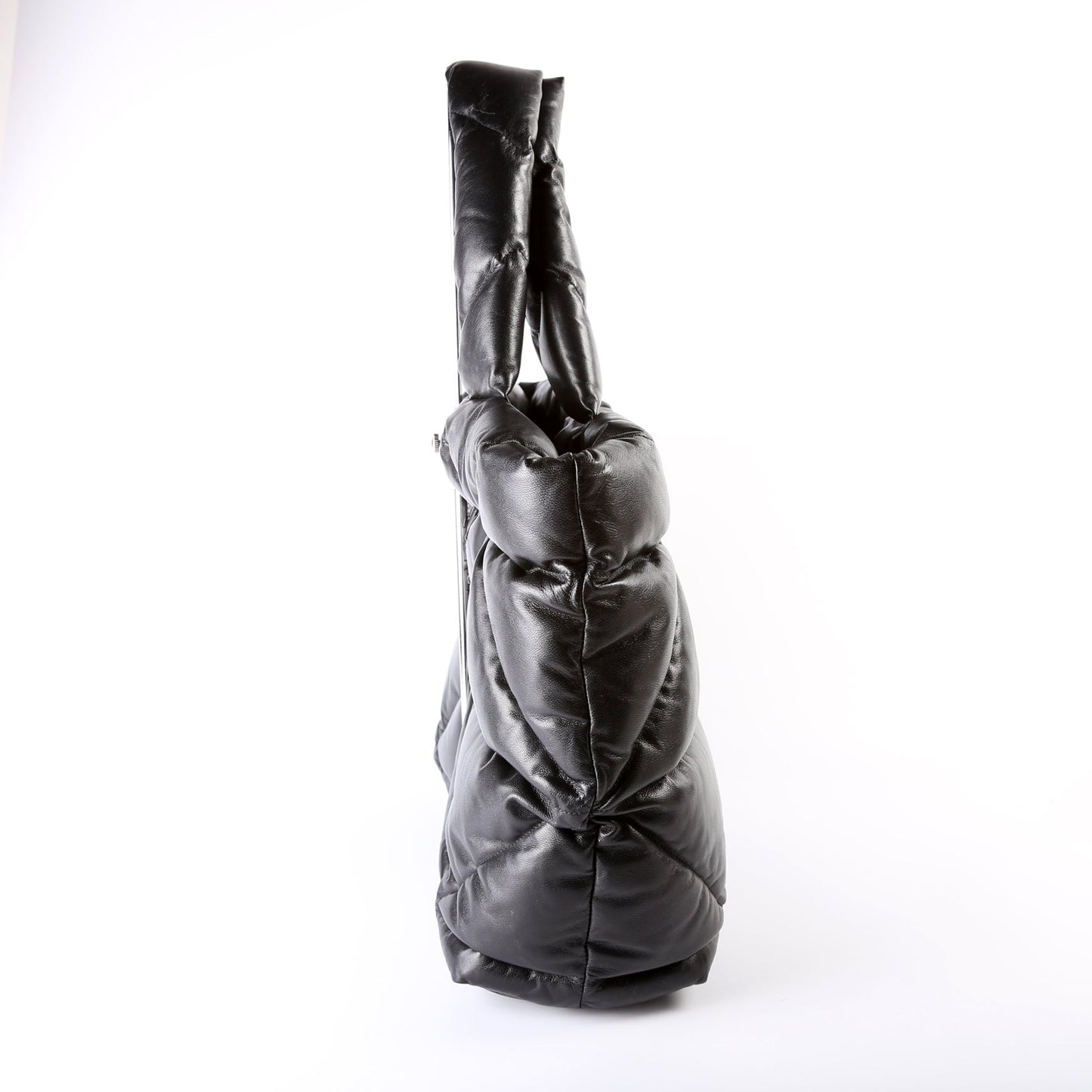 Prada 1BG411 Soft Nappa Padded System Tote Black Bag