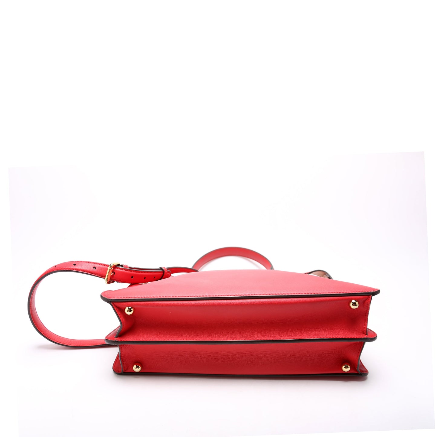 Fendi Peekaboo Iseeu Medium Vitello Leather Red Bag