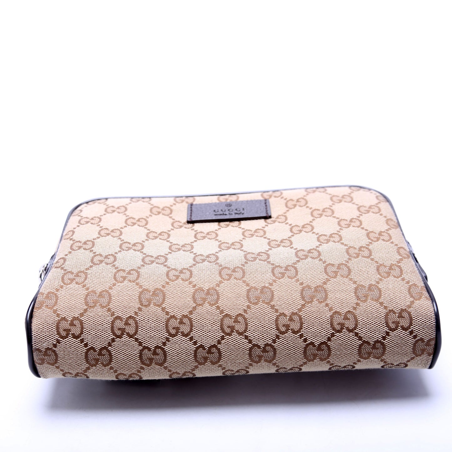 Gucci GG Canvas Belt Brown Bag