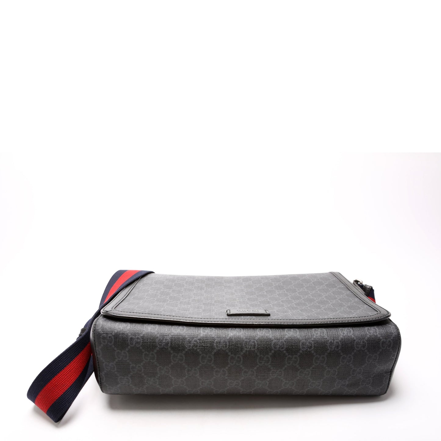 Gucci 474138 GG Supreme Messenger Black Bag