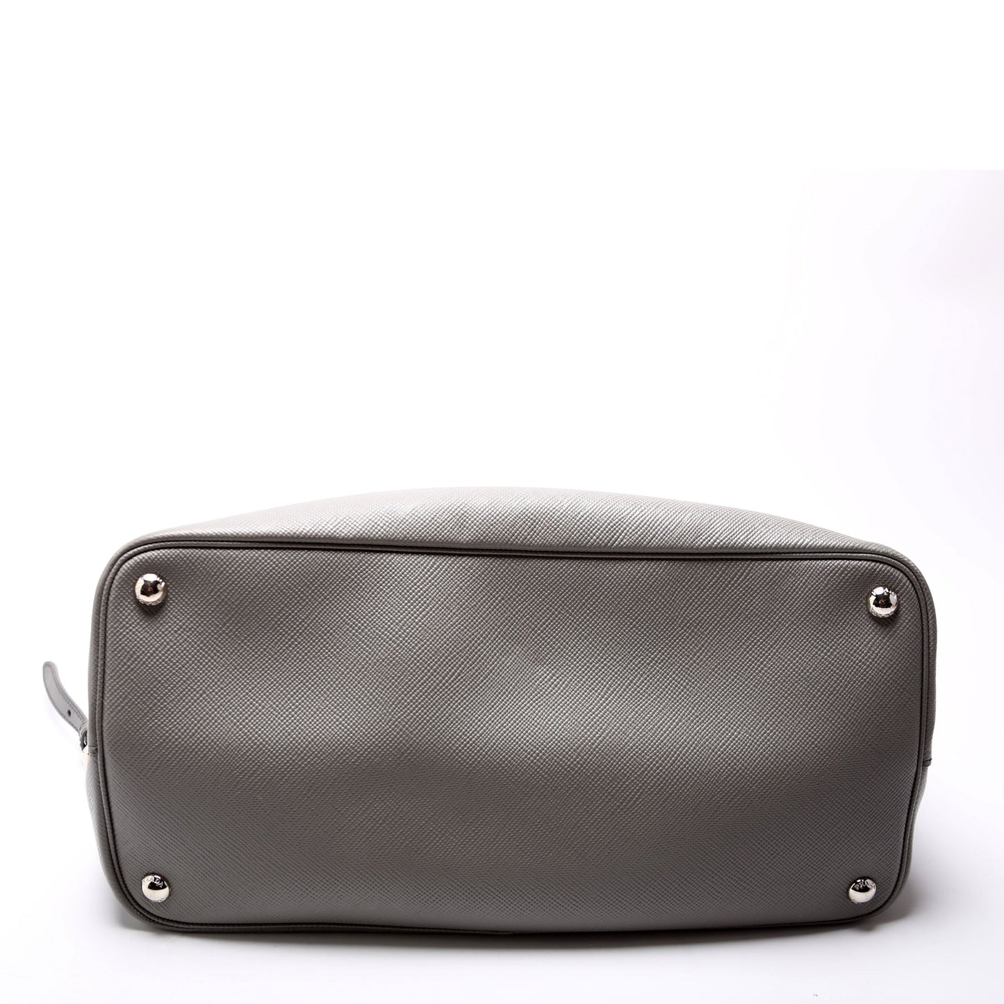 Prada Saffiano Cuir Double Large Grey Bag