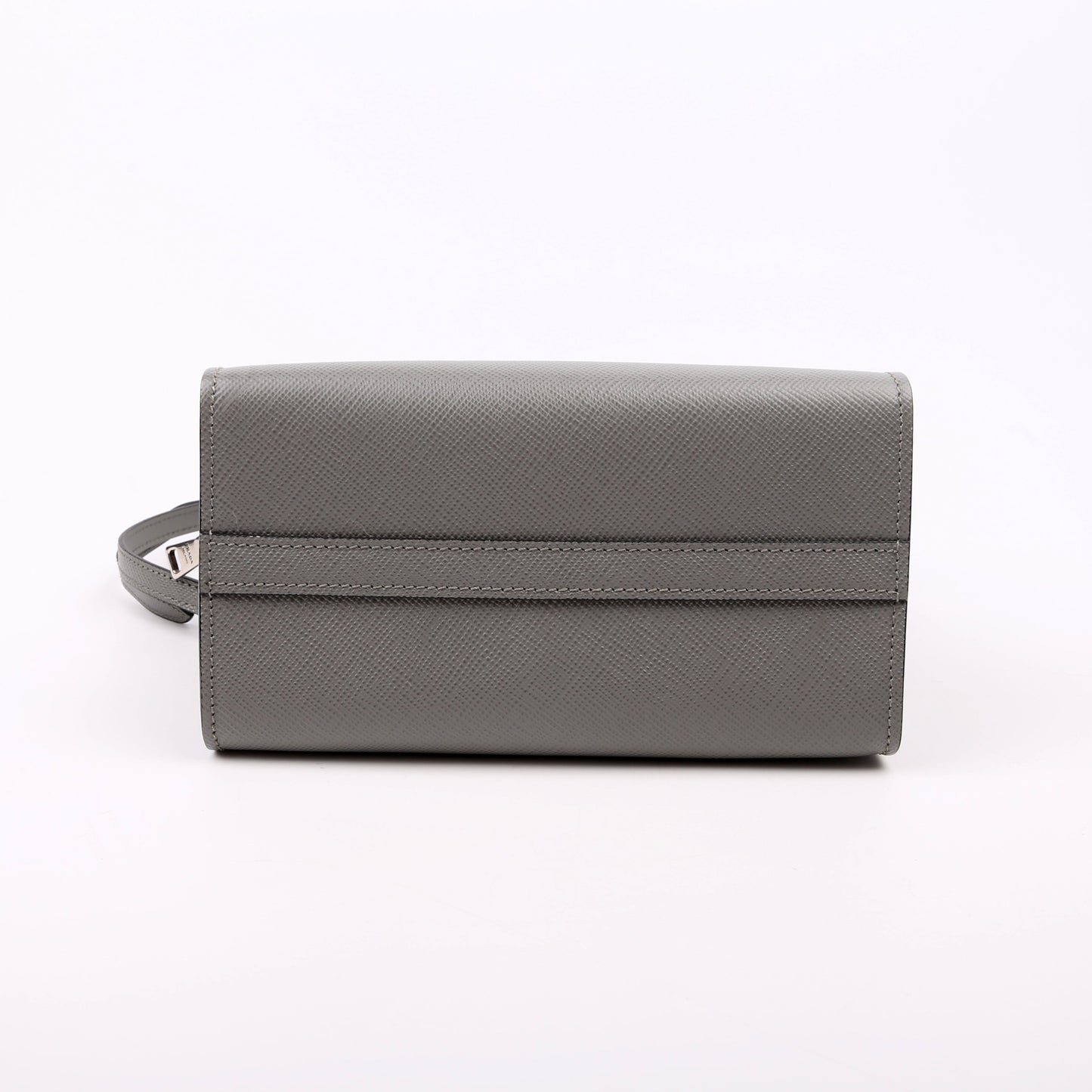 Prada Kristen Saffiano Satchel Grey Bag