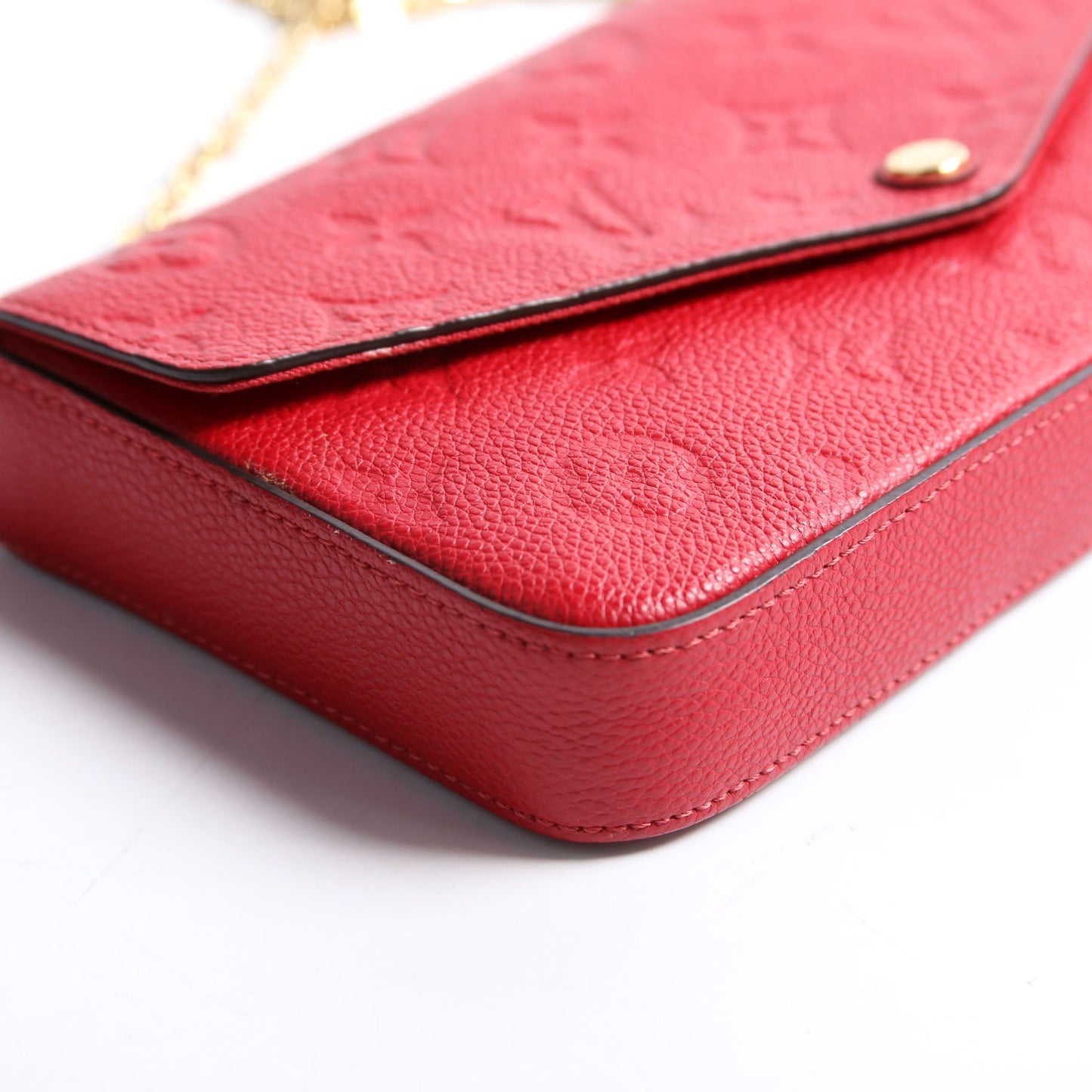 Louis Vuitton Pochette Felicie Empreinte Red/Gold