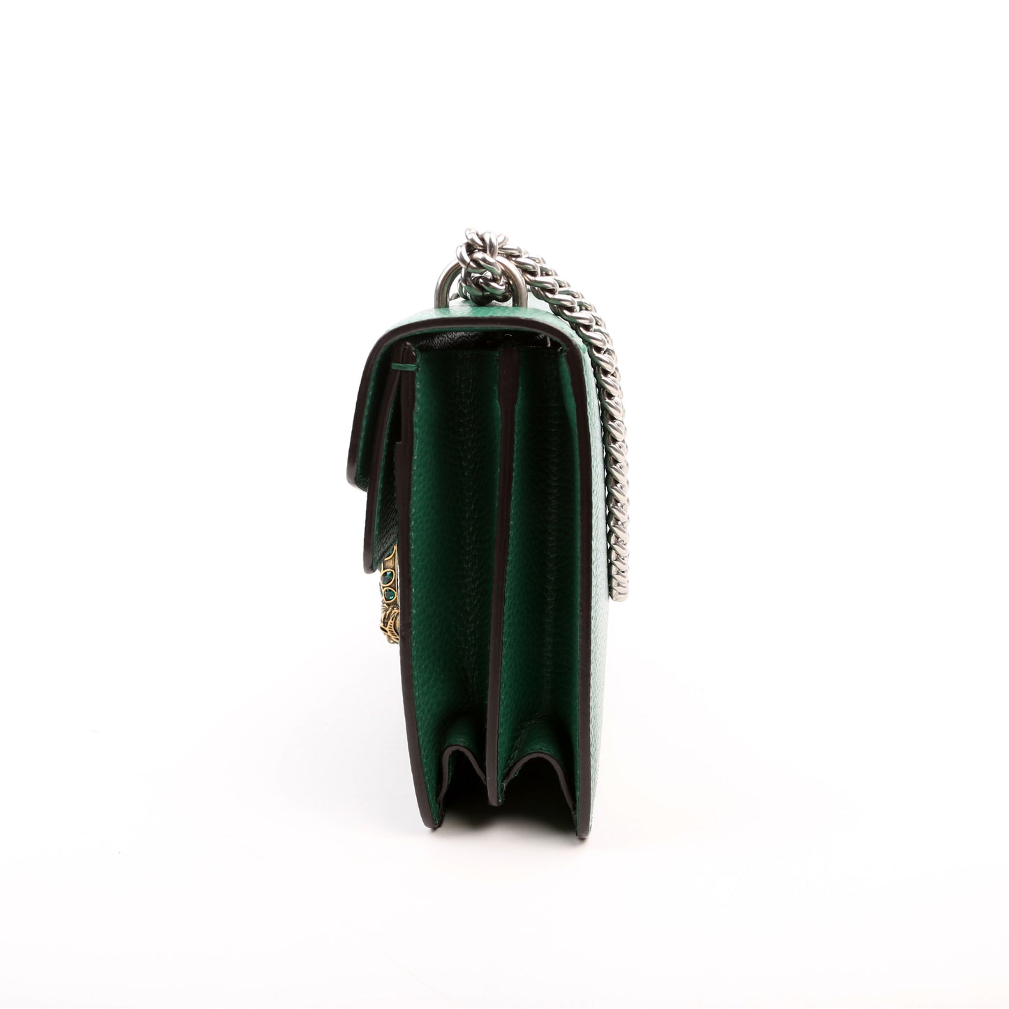 Gucci 400249 Dionysus Leather Shoulder Small Green Bag