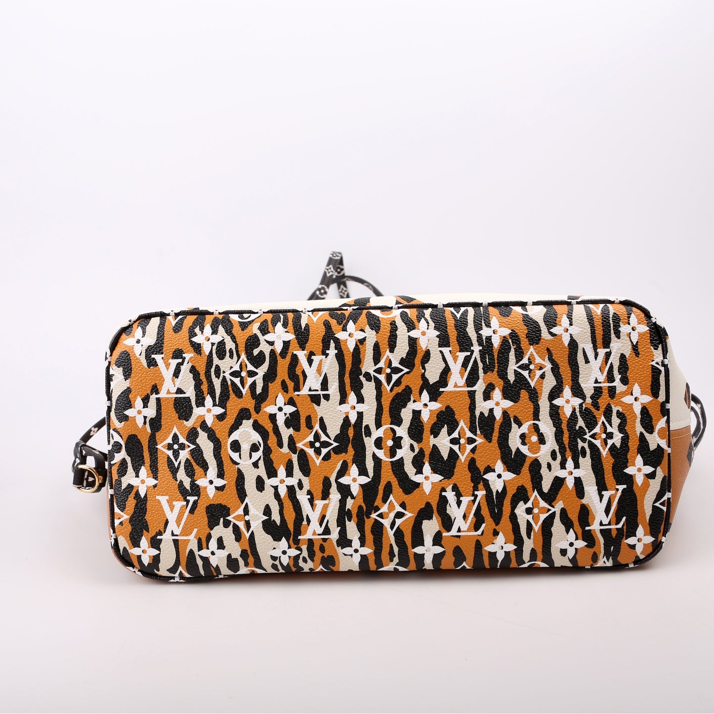 Louis Vuitton Neverfull With Wallet MM Jungle Black/Orange