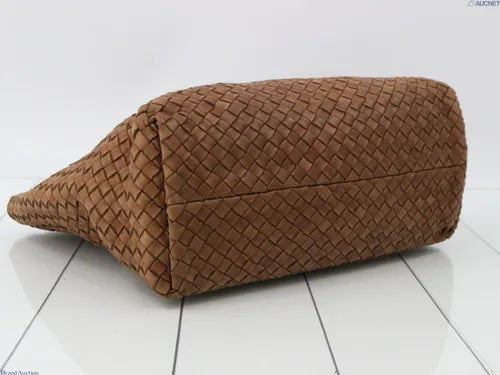 Bottega Veneta Cabat PM Intreccio Leather Tote Bag Chocolate Brown 32cm