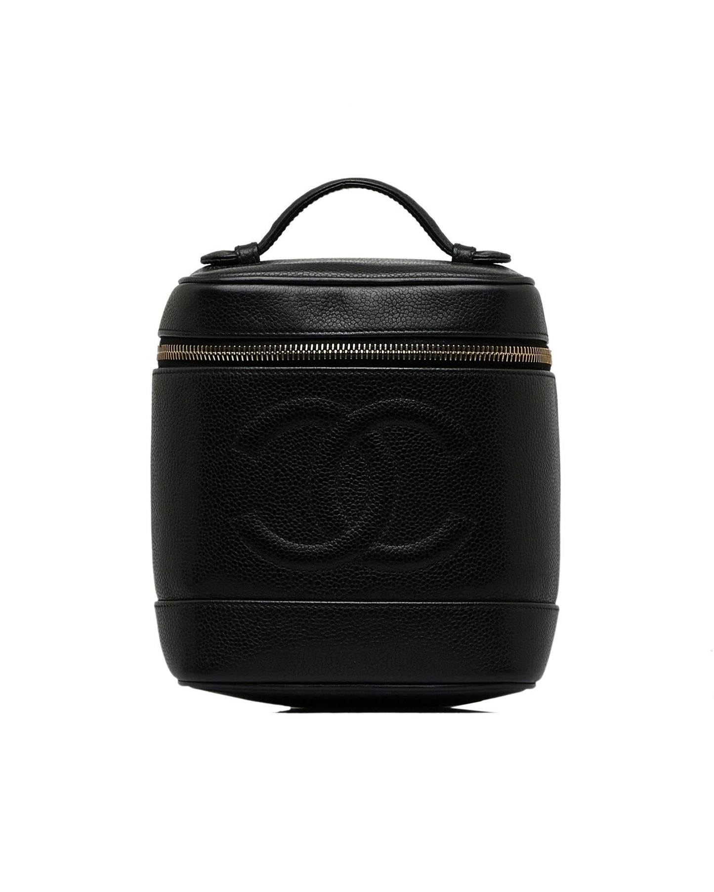 Chanel Caviar Leather Vanity Case Black