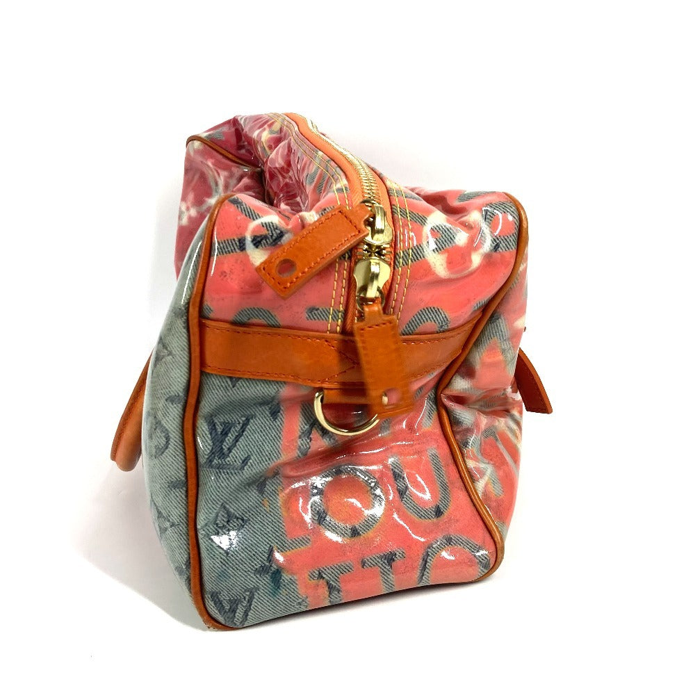 LOUIS VUITTON Boston Duffel bag Plastics, Leather Orange Monogram pulp Weekender PM Women