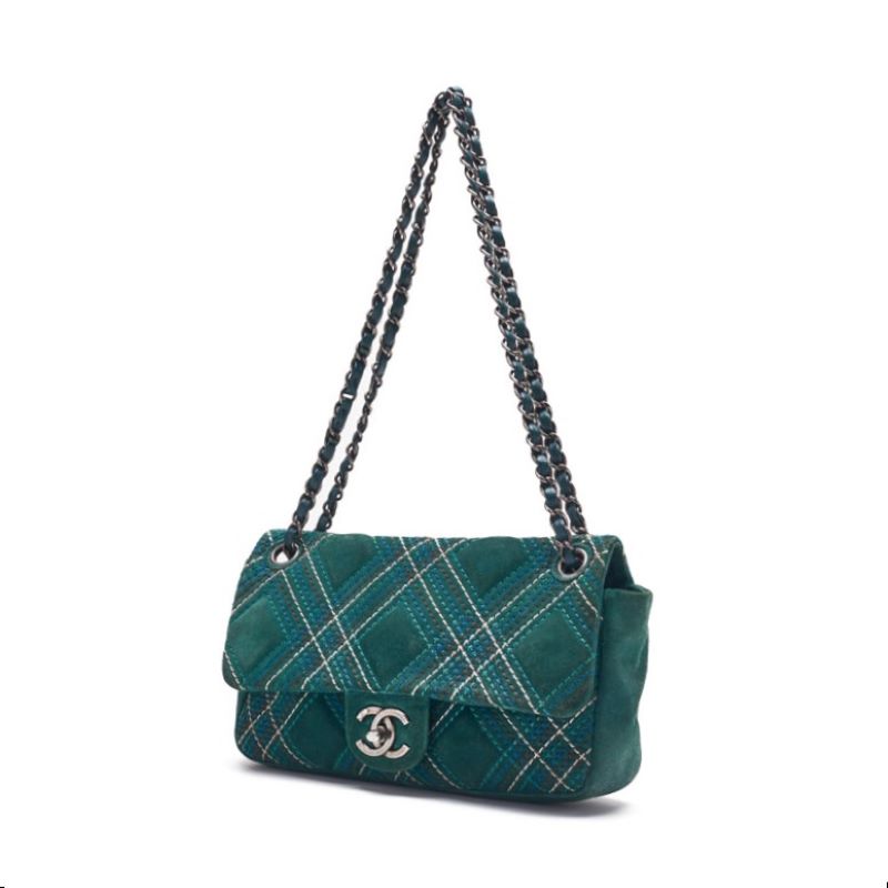 CHANEL CHANEL Wild Stitch Chain Shoulder Swede Green (Silver G ) Shoulder Bag Mini Shoulder Bag Bag Hybrid ? Ship? Netherlands Online