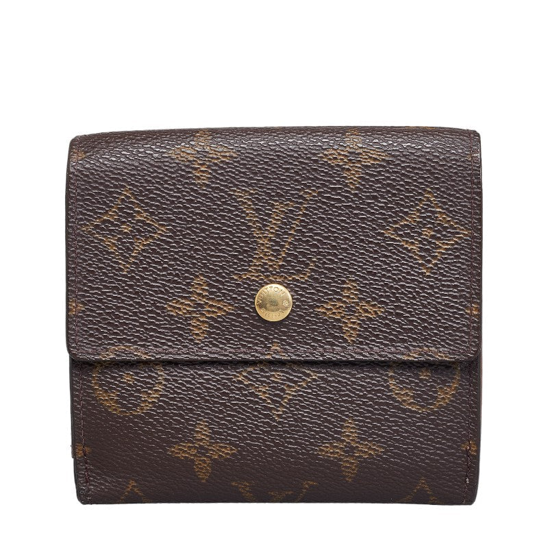 Louis Vuitton Monograms Portmoney Vie Cult Credy Three Folded Wallet M61652 Brown PVC Leather Louis Vuitton