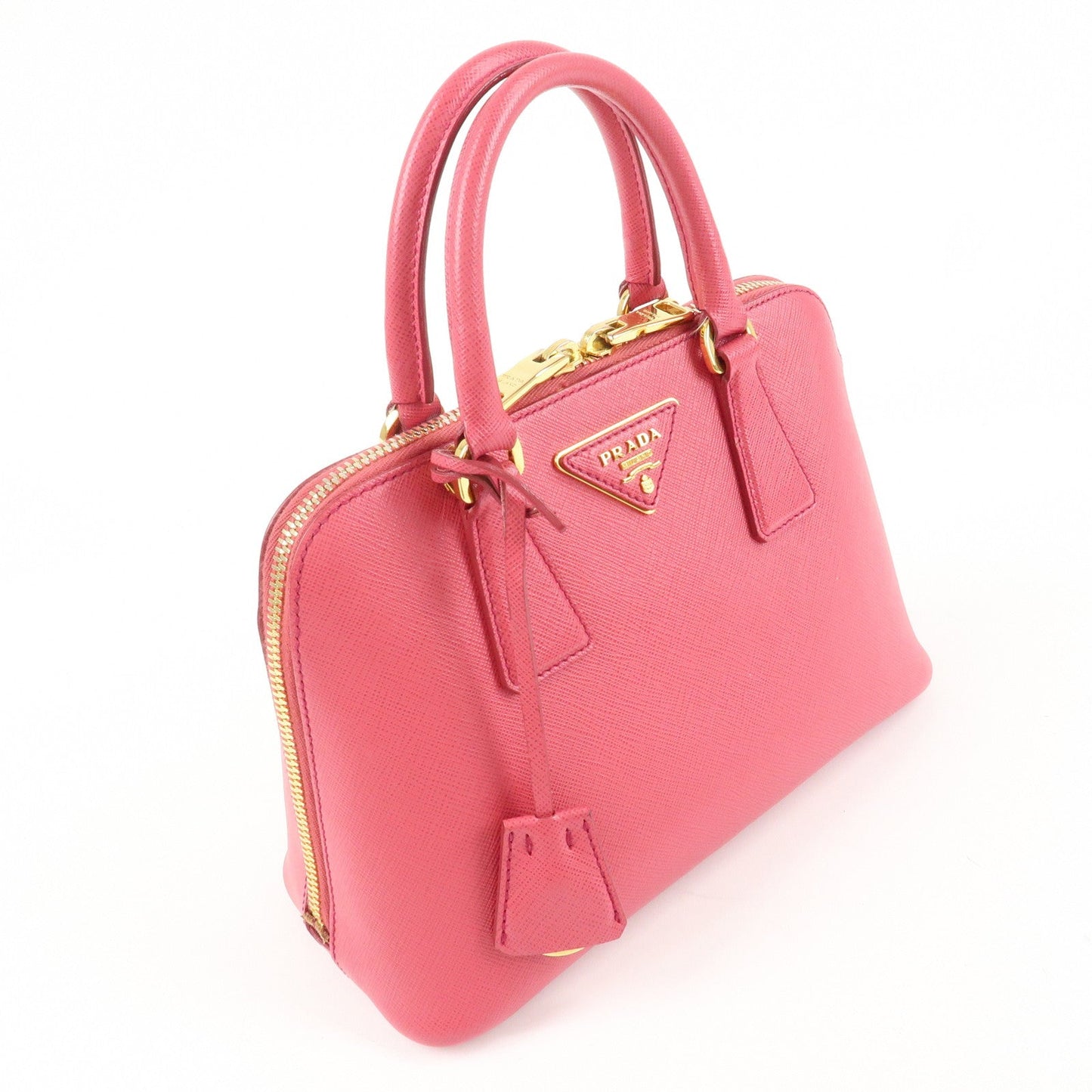 PRADA Promenade Small Saffiano Leather 2Way Bag Hand Bag Pink BL0838