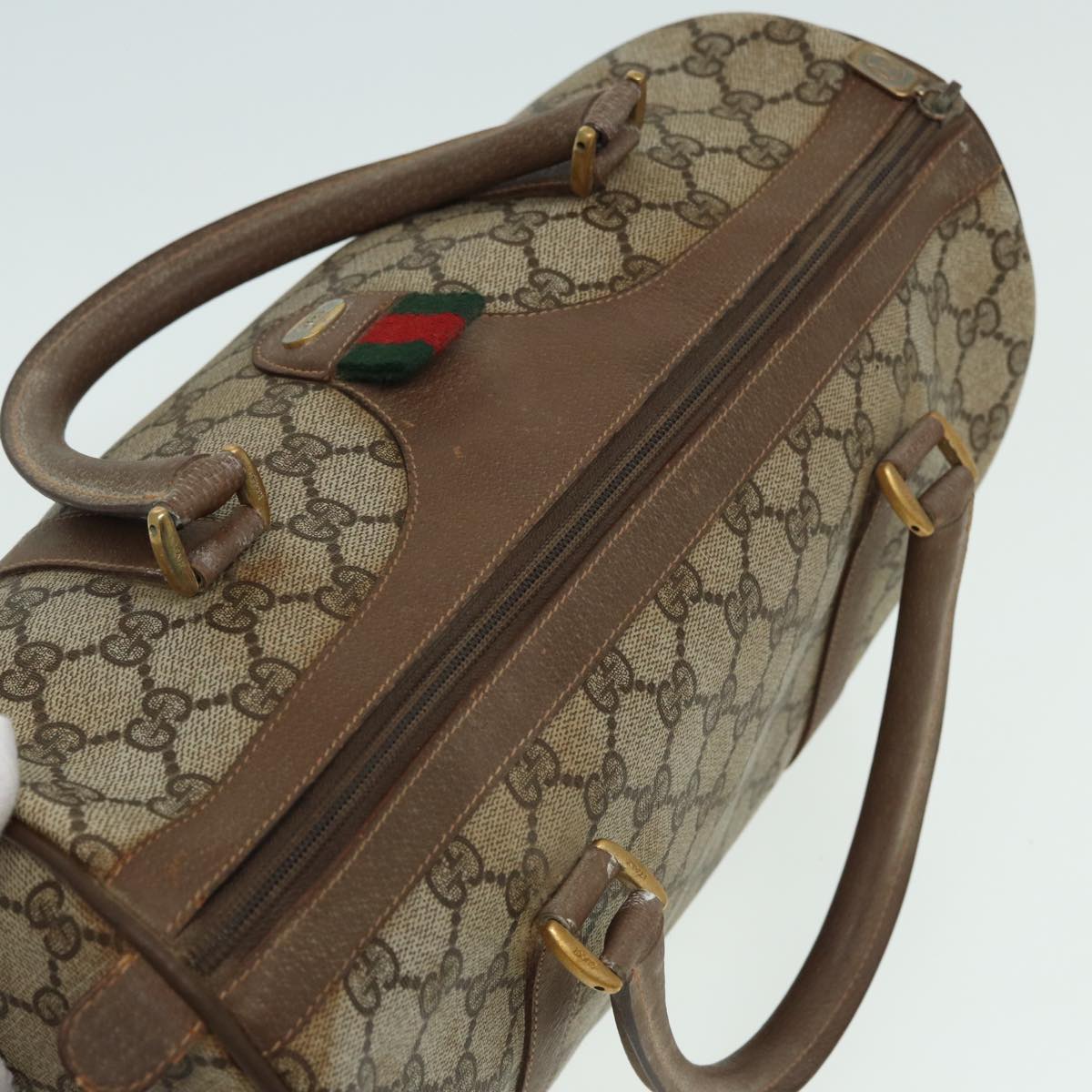 Gucci Leather Canvas Handbag