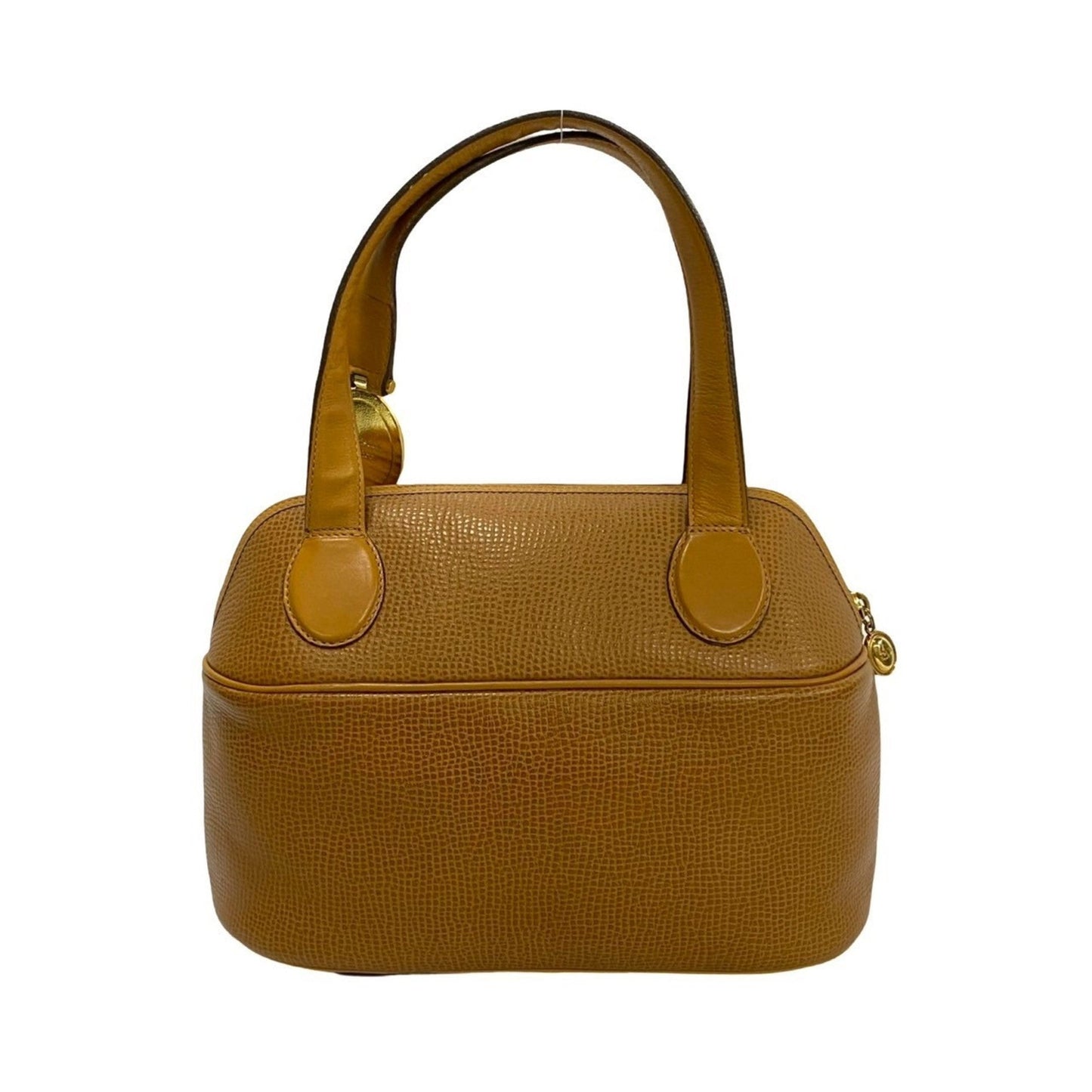 Christian Dior Brown Leather Boston Bag Handbag ()