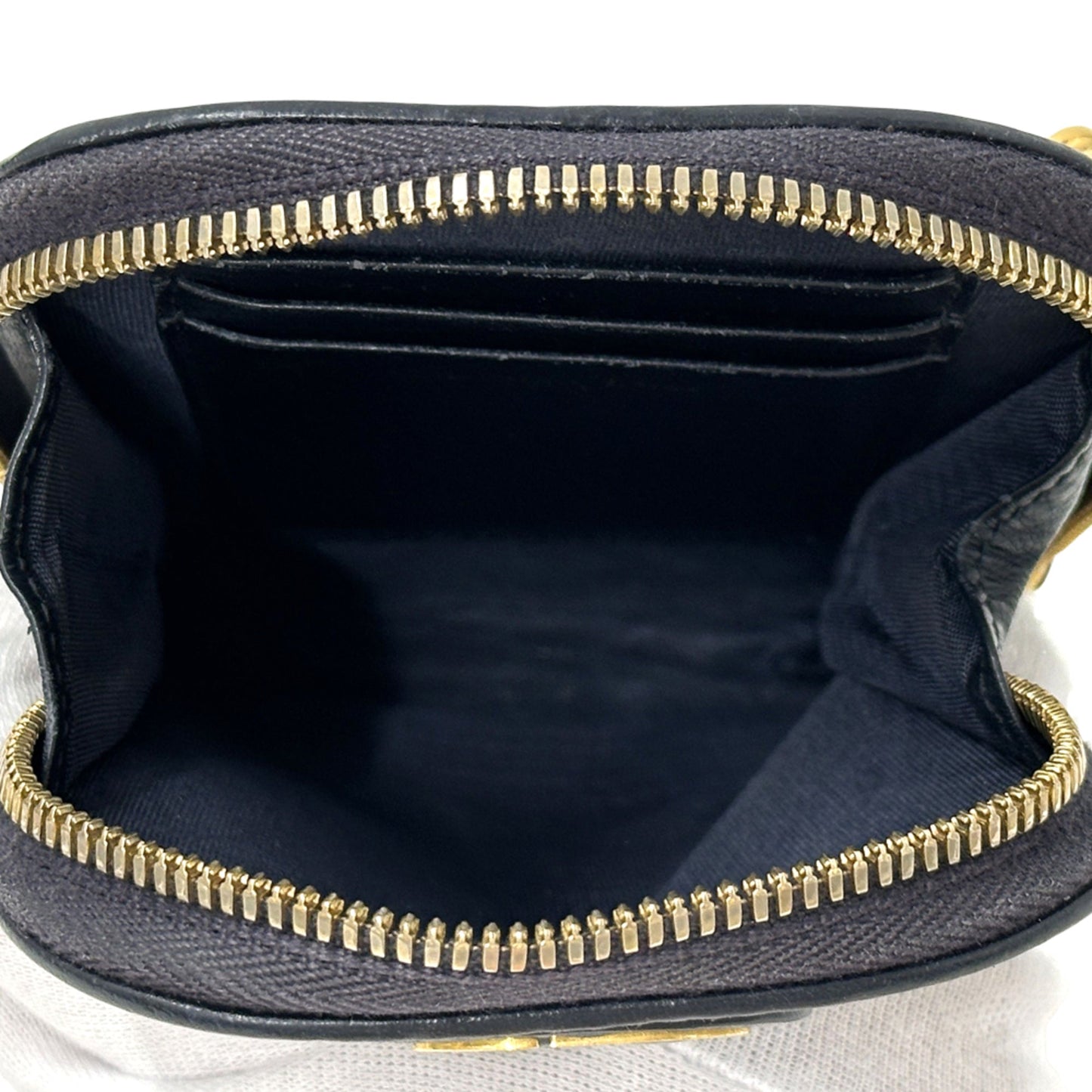 Christian Dior Beige Navy Jacquard Shoulder Bag ()