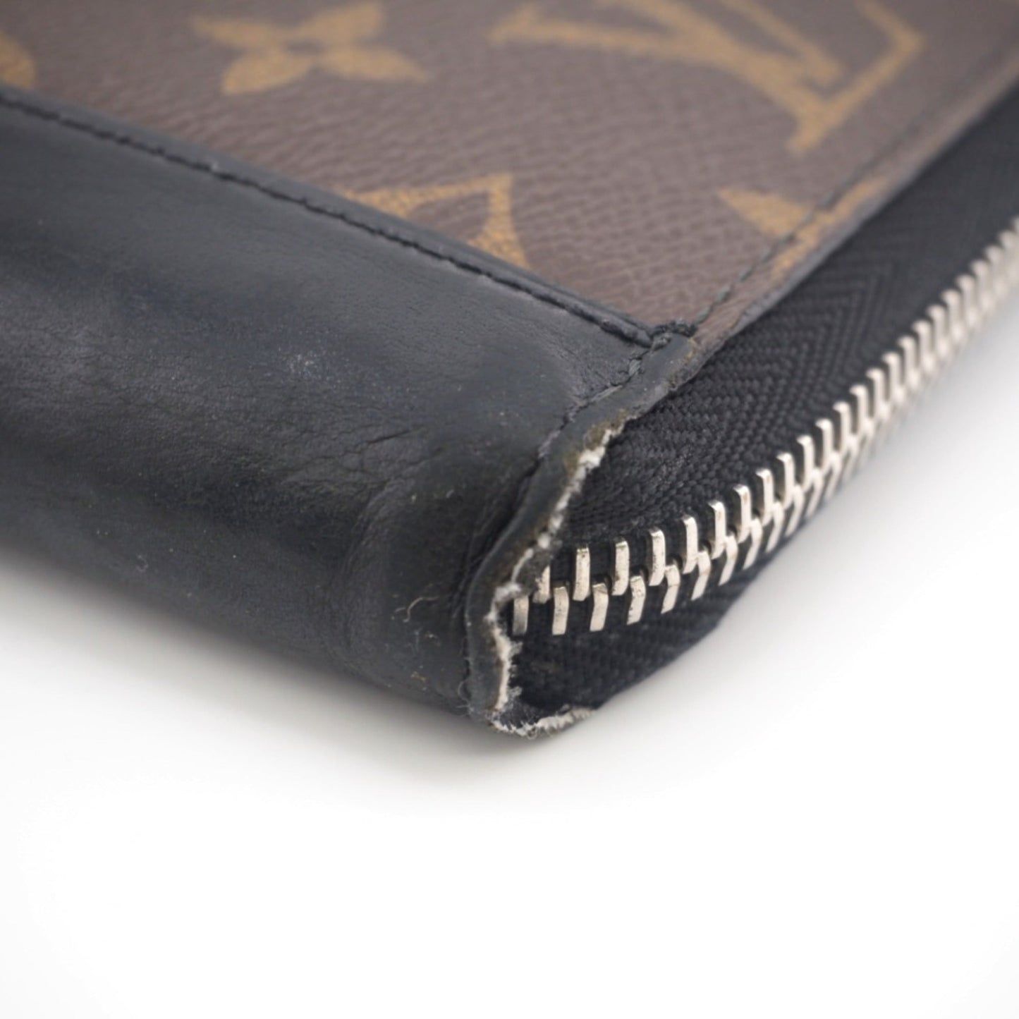 LOUIS VUITTON M60109 Vertical Zippy Wallet Monogram Macassar Long Brown Ladies