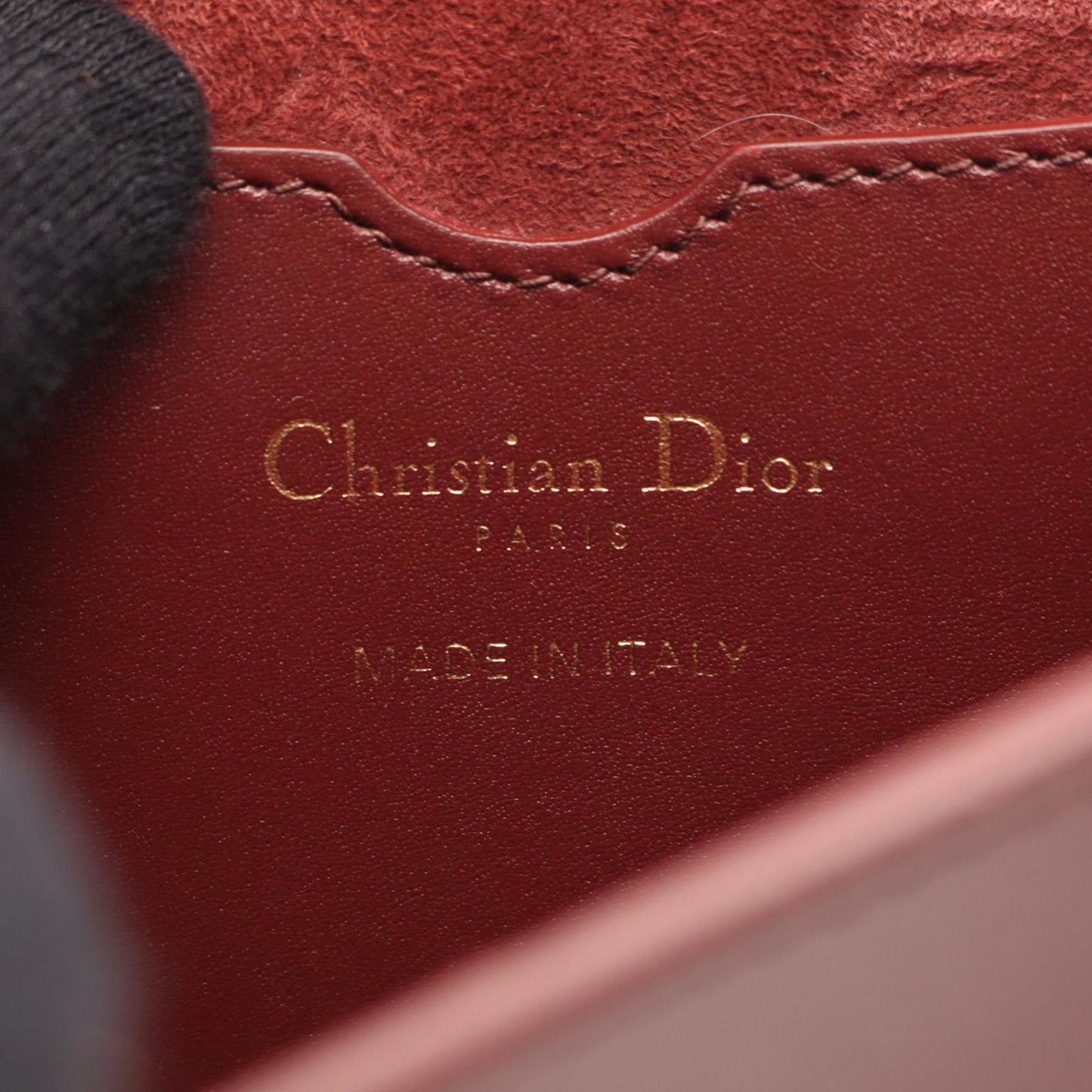 Christian Dior Bordeaux Leather Shoulder Bag ()