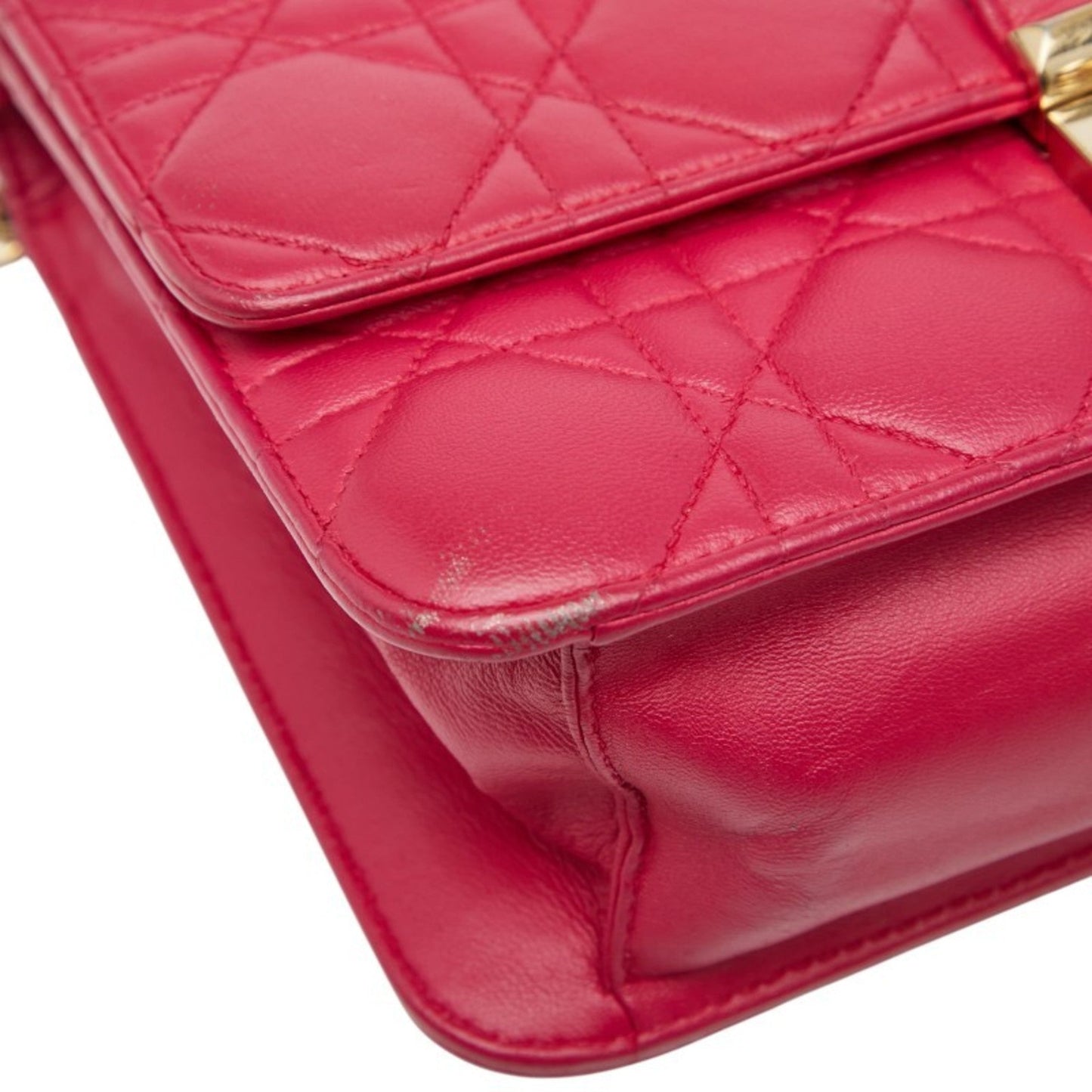Christian Dior Pink Leather Shoulder Bag ()