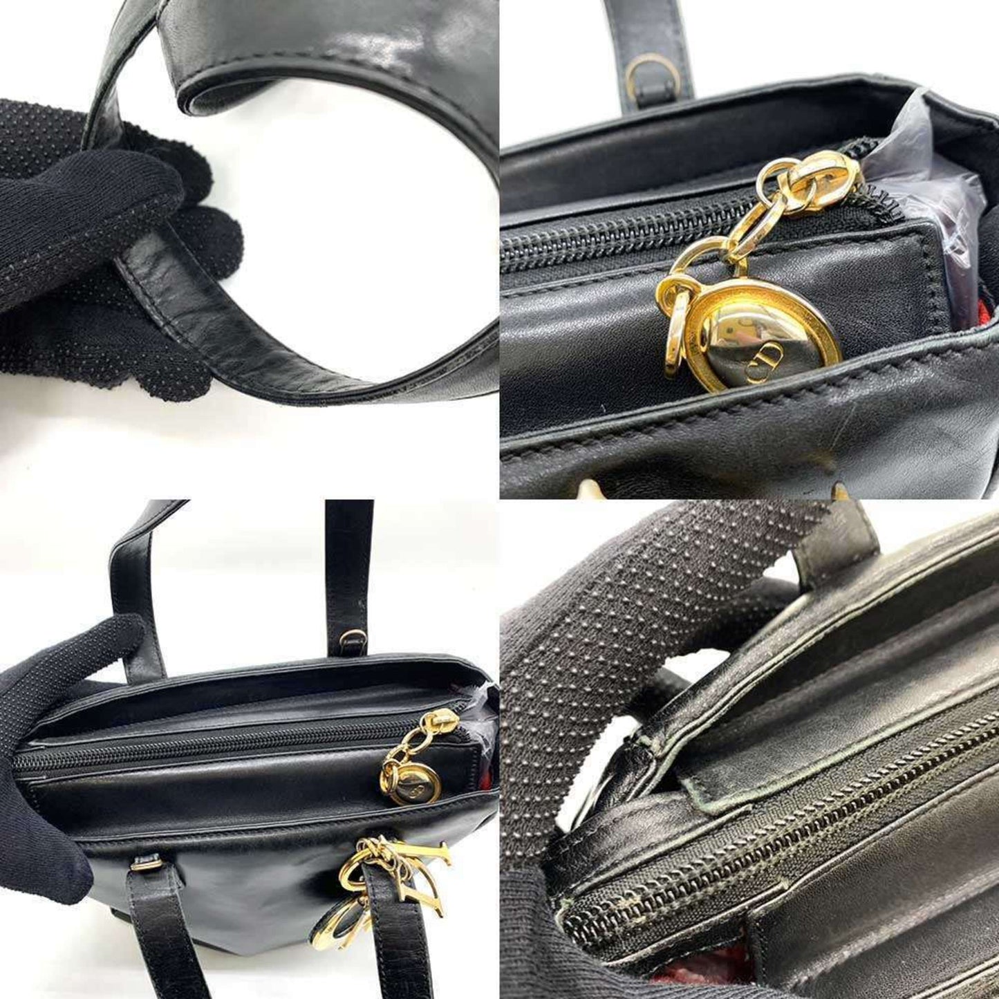 Christian Dior Black Leather Handbag ()
