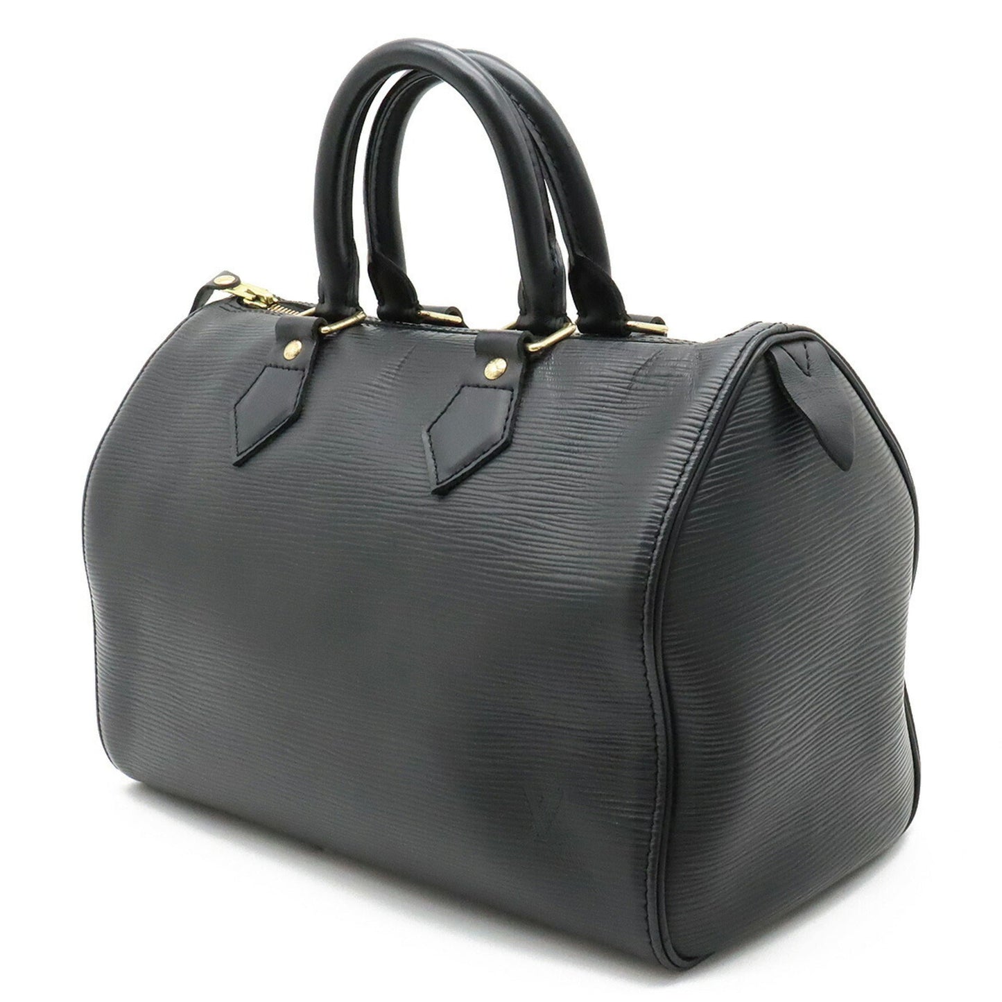 LOUIS VUITTON Epi Speedy 25 Handbag Boston Bag Soft Leather Noir Black M59232