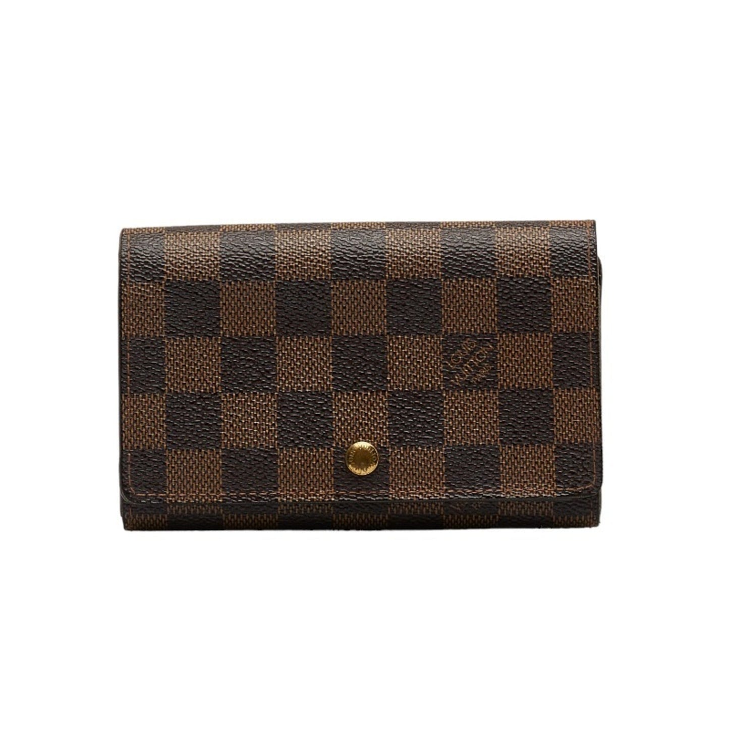 LOUIS VUITTON Damier Portomone Vietresor Bifold Wallet N61730 Brown PVC Leather Women's