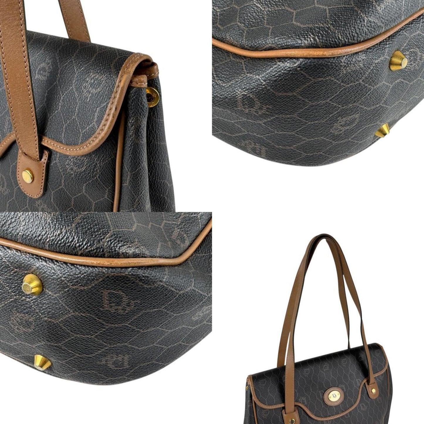 Christian Dior Brown Pvc Leather Shoulder Bag ()