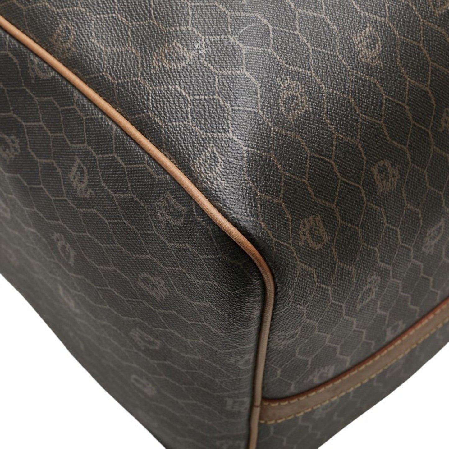 Christian Dior Black Brown Pvc Leather Boston Bag ()